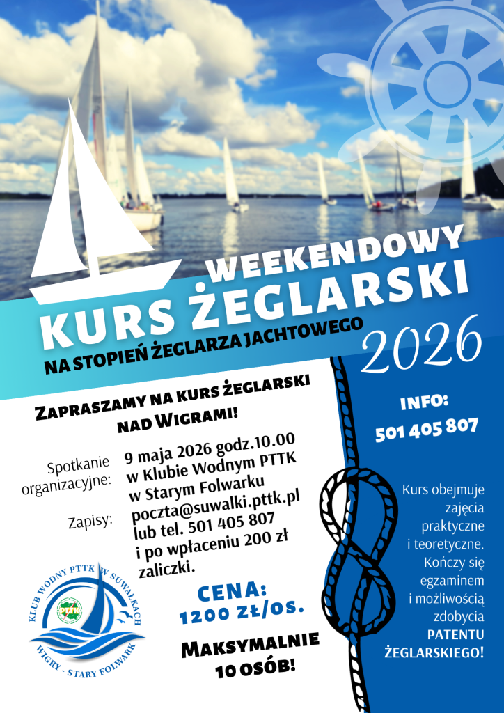 Kurs żeglarski PTTK Suwałki Stary Folwark